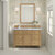 James Martin Furniture Lorelai 48'' Single Vanity, Light Natural Oak w/ 3 cm (1-3/8'') Thick Carrara White Marble Top and Rectangle Undermount Sink Installed View