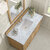 James Martin Furniture Lorelai 48'' Single Vanity, Light Natural Oak w/ 3 cm (1-3/8'') Thick Carrara White Marble Top and Rectangle Undermount Sink Overhead Top View