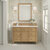James Martin Furniture Lorelai 48'' Single Vanity, Light Natural Oak w/ 3 cm (1-3/8'') Thick Eternal Marfil Quartz Top and Rectangle Undermount Sink Installed View