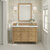 James Martin Furniture Lorelai 48'' Single Vanity, Light Natural Oak w/ 3 cm (1-3/8'') Thick Eternal Noctis Quartz Top and Rectangle Undermount Sink Installed View