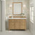 James Martin Furniture Lorelai 48'' Single Vanity, Light Natural Oak w/ 3 cm (1-3/8'') Thick Lime Delight Quartz Top and Rectangle Undermount Sink Installed View