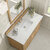 James Martin Furniture Lorelai 48'' Single Vanity, Light Natural Oak w/ 3 cm (1-3/8'') Thick Lime Delight Quartz Top and Rectangle Undermount Sink Overhead Top View
