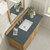 James Martin Furniture Lorelai 48'' Single Vanity, Light Natural Oak w/ 3 cm (1-3/8'') Thick Parisien Blue Quartz Top and Rectangle Undermount Sink Overhead Top View