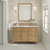 James Martin Furniture Lorelai 48'' Single Vanity, Light Natural Oak w/ 3 cm (1-3/8'') Thick Victorian Silver Quartz Top and Rectangle Undermount Sink Installed View