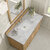 James Martin Furniture Lorelai 48'' Single Vanity, Light Natural Oak w/ 3 cm (1-3/8'') Thick Victorian Silver Quartz Top and Rectangle Undermount Sink Overhead Top View