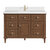James Martin Furniture Lorelai 48'' Single Vanity, Mid-Century Walnut w/ Single Hole 3 cm (1-3/8'') Thick White Zeus Quartz Top, Backsplash, and Rectangle Undermount Sink Product View
