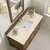 James Martin Furniture Lorelai 48'' Single Vanity, Mid-Century Walnut w/ 3 cm (1-3/8'') Thick Eternal Marfil Quartz Top and Rectangle Undermount Sink Overhead Top View