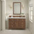 James Martin Furniture Lorelai 48'' Single Vanity, Mid-Century Walnut w/ 3 cm (1-3/8'') Thick Lime Delight Quartz Top and Rectangle Undermount Sink Installed View