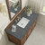 James Martin Furniture Lorelai 48'' Single Vanity, Mid-Century Walnut w/ 3 cm (1-3/8'') Thick Parisien Blue Quartz Top and Rectangle Undermount Sink Overhead Top View