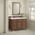 James Martin Furniture Lorelai 48'' Single Vanity, Mid-Century Walnut w/ 3 cm (1-3/8'') Thick White Zeus Quartz Top and Rectangle Undermount Sink Angle View
