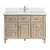 James Martin Furniture Lorelai 48'' Single Vanity, Whitewashed Oak w/ Single Hole 3 cm (1-3/8'') Thick White Zeus Quartz Top, Backsplash, and Rectangle Undermount Sink Product View