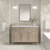 James Martin Furniture Lorelai 48'' Single Vanity, Whitewashed Oak w/ 3 cm (1-3/8'') Thick Carrara White Marble Top and Rectangle Undermount Sink Installed View