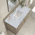James Martin Furniture Lorelai 48'' Single Vanity, Whitewashed Oak w/ 3 cm (1-3/8'') Thick Carrara White Marble Top and Rectangle Undermount Sink Overhead Top View