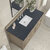 James Martin Furniture Lorelai 48'' Single Vanity, Whitewashed Oak w/ 3 cm (1-3/8'') Thick Charcoal Soapstone Quartz Top and Rectangle Undermount Sink Overhead Top View