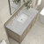 James Martin Furniture Lorelai 48'' Single Vanity, Whitewashed Oak w/ 3 cm (1-3/8'') Thick Eternal Jasmine Pearl Quartz Top and Rectangle Undermount Sink Overhead Top View
