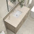 James Martin Furniture Lorelai 48'' Single Vanity, Whitewashed Oak w/ 3 cm (1-3/8'') Thick Eternal Marfil Quartz Top and Rectangle Undermount Sink Overhead Top View