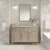 James Martin Furniture Lorelai 48'' Single Vanity, Whitewashed Oak w/ 3 cm (1-3/8'') Thick Eternal Serena Quartz Top and Rectangle Undermount Sink Installed View