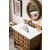 James Martin Furniture Malibu 36'' Honey Alder w/ White Zeus Top View