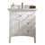 James Martin Furniture Palisades 30'' Single Vanity in Bright White w/ 3cm (1-3/8'') Thick White Zeus Quartz Top