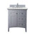 James Martin Furniture Palisades 30'' Single Vanity in Silver Gray with 3cm (1-3/8'' ) Thick Ethereal Noctis Quartz Top and Rectangle Undermount Sink