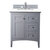James Martin Furniture Palisades 30'' Single Vanity in Silver Gray w/ 3cm (1-3/8'') Thick White Zeus Quartz Top