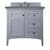 James Martin Furniture Palisades 36'' Single Vanity in Silver Gray with 3cm (1-3/8'' ) Thick Cala Blue Quartz Top and Rectangle Undermount Sink