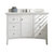 James Martin Furniture Palisades 48'' Single Vanity in Bright  White with 3cm (1-3/8'' ) Thick Ethereal Noctis Quartz Top and Rectangle Undermount Sink