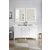 James Martin Furniture Palisades 60'' Double Vanity in Bright White w/ 3cm (1-3/8'') Thick White Zeus Quartz Top