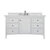 James Martin Furniture Palisades 60'' Single Vanity in Bright White with 3cm (1-3/8'' ) Thick Ethereal Noctis Quartz Top and Rectangle Undermount Sink