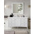 James Martin Furniture Palisades 60'' Single Vanity in Bright White w/ 3cm (1-3/8'') Thick White Zeus Quartz Top