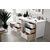 James Martin Furniture Palisades 60'' Bright White w/ White Zeus Top Opened View