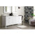 James Martin Furniture Palisades 72'' Bright White w/ White Zeus Top Angle View