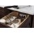 James Martin Furniture 48" Burnished Mahogany w/ Carrara Marble Top Close Up Drawer View
