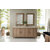 James Martin Furniture Portland 72'' Whitewashed Walnut w/ White Zeus Top Front View