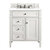 James Martin Furniture Brittany 30'' Single Vanity in Bright White w/ 3cm (1-3/8'') Thick White Zeus Quartz Top