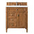 James Martin Furniture Brittany 30'' Single Vanity in Saddle Brown w/ 3cm (1-3/8'') Thick White Zeus Quartz Top