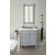 James Martin Furniture Brittany 30'' Urban Gray w/ White Zeus Top Front View