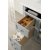 James Martin Furniture Urban Gray w/ Arctic Fall Top Close Up Drawer Opened View
