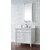 James Martin Furniture Brittany 36'' Bright White w/ White Zeus Top Angle View