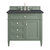 James Martin Furniture Brittany 36'' Single Vanity in Smokey Celadon with 3cm (1-3/8'' ) Thick Charcoal Soapstone Top and Rectangle Undermount Sink