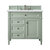 James Martin Furniture Brittany 36'' Single Vanity in Sage Green with 3cm (1-3/8'' ) Thick Ethereal Noctis Quartz Top and Rectangle Undermount Sink