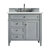 James Martin Furniture Brittany 36'' Single Vanity in Urban Gray with 3cm (1-3/8'' ) Thick Ethereal Noctis Quartz Top and Rectangle Undermount Sink