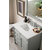 James Martin Furniture Brittany 36'' Urban Gray w/ White Zeus Top View