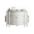Brittany 46''W Single Vanity, Bright White w/ 3cm (1-1/5'') Thick Arctic Fall Solid Surface Top
