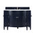 Brittany 46''W Single Vanity, Victory Blue w/ 3cm (1-1/5'') Thick Carrara Marble Top