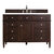 James Martin Furniture Brittany 48'' Burnished Mahogany Single Vanity w/ 3cm (1-3/8'') Thick White Zeus Quartz Top