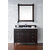 James Martin Furniture Brittany 48'' Burnished Mahogany w/ White Zeus Top Front View