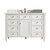 James Martin Furniture Brittany 48'' Single Vanity in Bright White with 3cm (1-3/8'' ) Thick Ethereal Noctis Quartz Top and Rectangle Undermount Sink