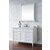 James Martin Furniture Brittany 48'' Bright White w/ White Zeus Top Angle View