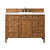 James Martin Furniture Brittany 48'' Saddle Brown Single Vanity w/ 3cm (1-3/8'') Thick White Zeus Quartz Top